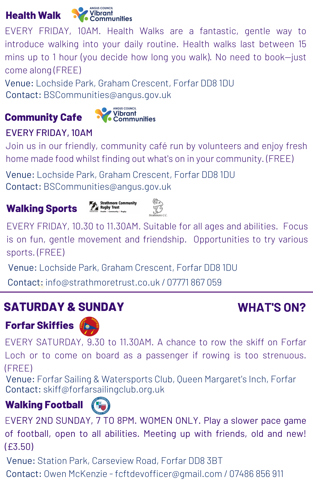 A Sporting Memories Project FORFAR A Sporting Memories Project FORFAR